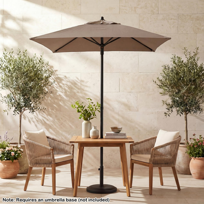 Giantex 5ft Square Patio Umbrella with Push Bottom Tilt