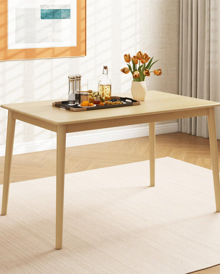 Giantex Dining Table, Rectangular Kitchen Table for 4 People, 48 Inch Dinner Table with Rubber Wood Legs,Load 220 LBS
