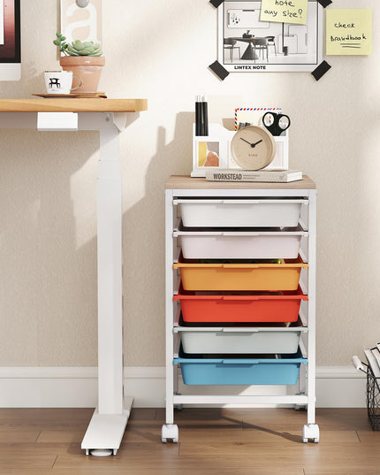 Giantex Rolling Storage Cart with 6 Drawers Utility Cart（22.5"H）