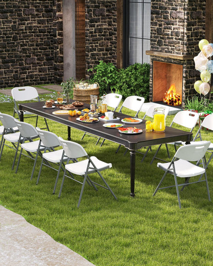 Giantex 4/8/12-Pack Plastic Folding Chairs, HDPE Waiting Room Chairs w/Metal Frame
