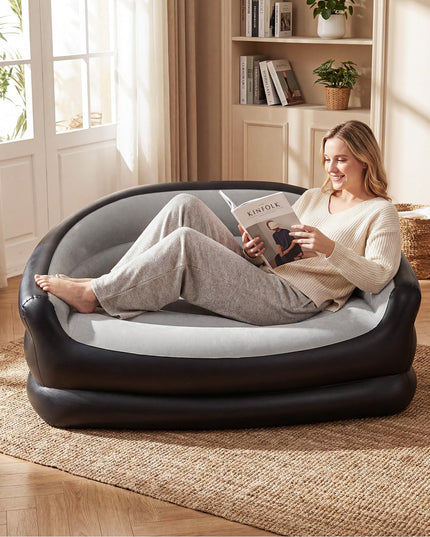 Giantex Inflatable Loveseat Couch | Portable & Foldable 2-Seater Air Sofa for Adults w/Armrests