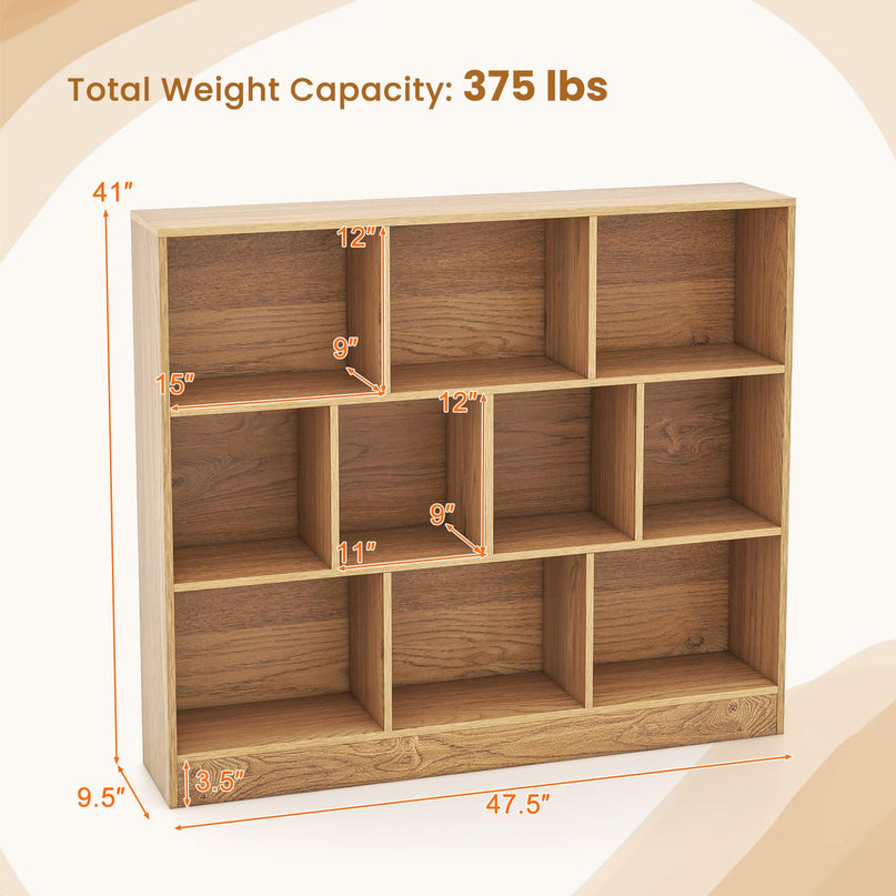 Giantex 4-Tier Freestanding Bookshelf with 10 Open Compartments ( 47.5" x 9.5" x 41" )