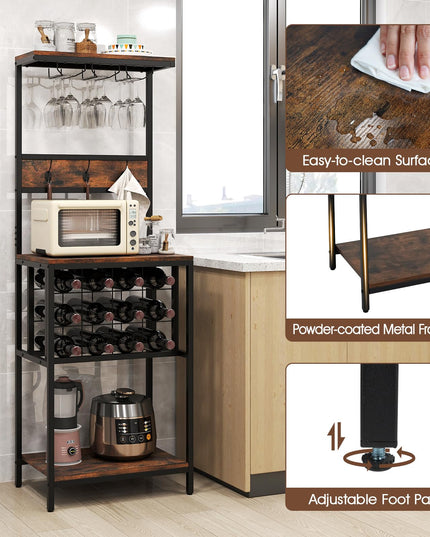 Giantex Tall Wine Rack Freestanding Floor