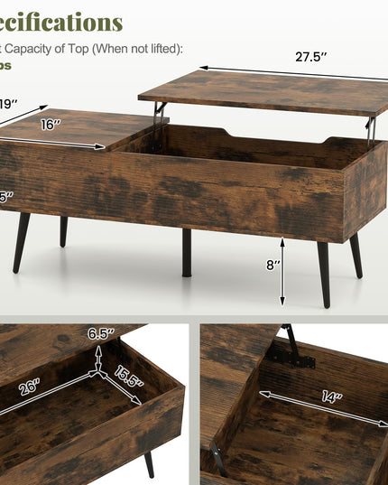 Giantex Lift Top Coffee Table for Living Room