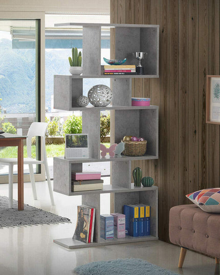 Freestanding Ladder Bookcase, 5-Layer Shelves Closet Organizer Rack Display Cabinet