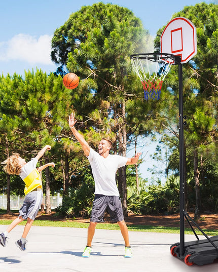 Portable Basketball Hoop w/Wheels, Height Adjustable Basketball Stand