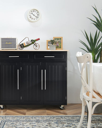 Giantex Kitchen Island Cart , 2 Drawers, 3 Door Cabinet