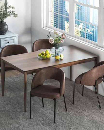 Giantex Dining Chairs, Upholstered Accent Chairs w/High-Density Sponge Cushion