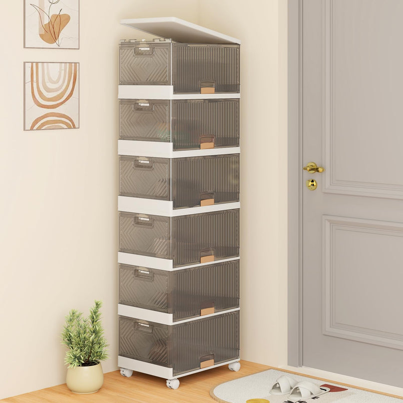 Giantex 6 Tier Stackable Storage Bins with Lids