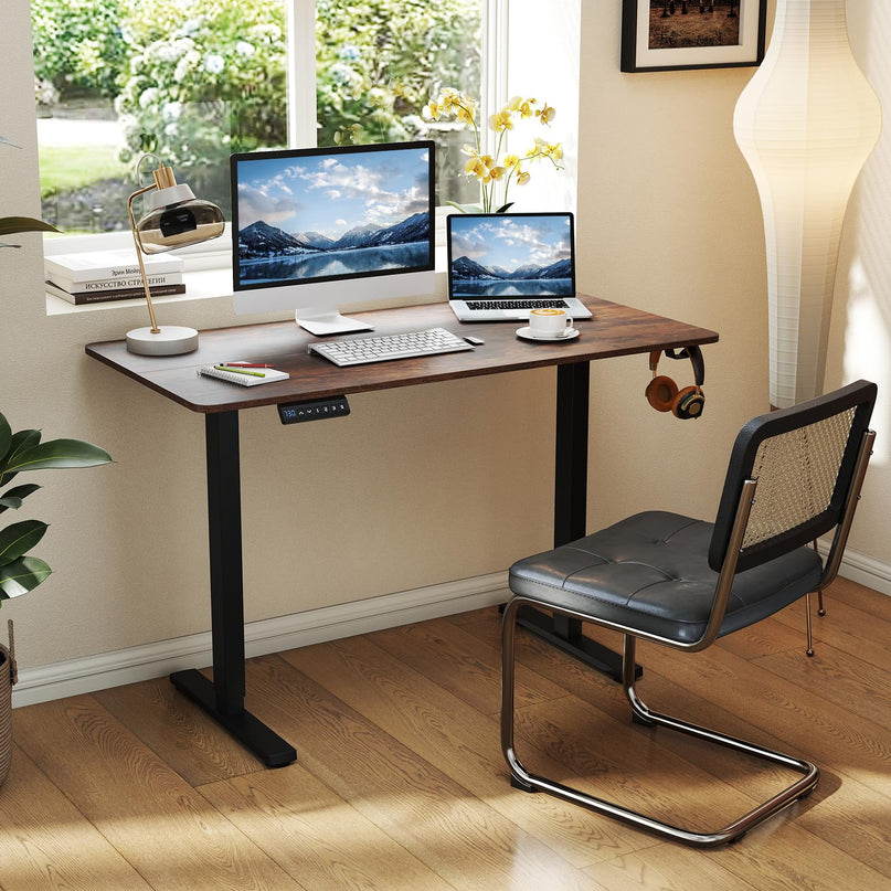 Giantex 48" x 24" Ergonomic Height Adjustable Sit to Stand Desk with 3 Memory Preset