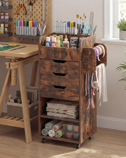Giantex Craft Storage Cart - Utility Organizer Cart with 3 Drawers