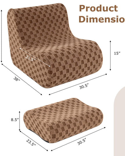 Giantex Bean Bag Chair with Ottoman for Living Room