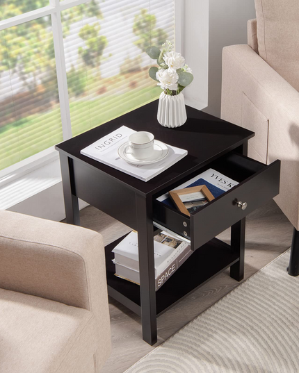 Multifunctional Bedside Sofa Side Table, Accent Home Furniture w/Stable Frame