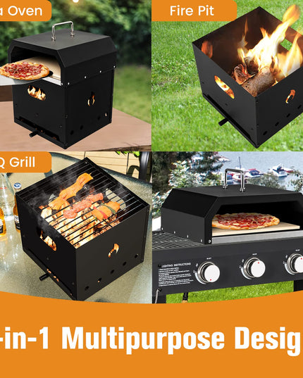 4-in-1 Outdoor Pizza Oven - Giantex