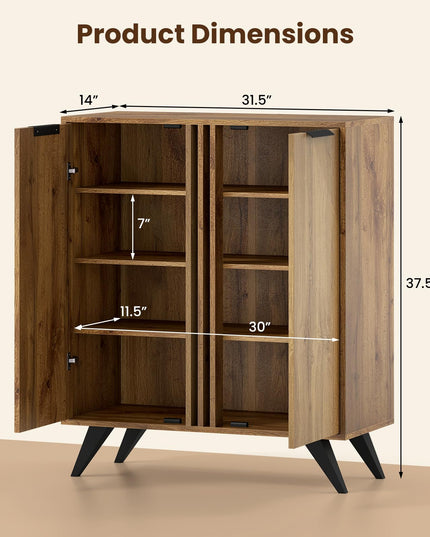 Giantex Shoe Storage Cabinet for Entrance Hallway Foyer Living Room