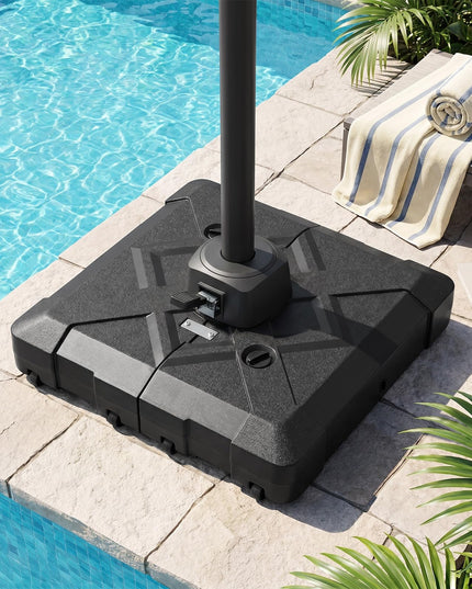 Giantex Rolling Cantilever Umbrella Base | 348 lbs Fillable Offset Patio Umbrella Holder