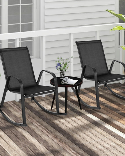 Giantex Outdoor Rocking Chairs , Patio Rocking Chairs w/Breathable Seat & Back