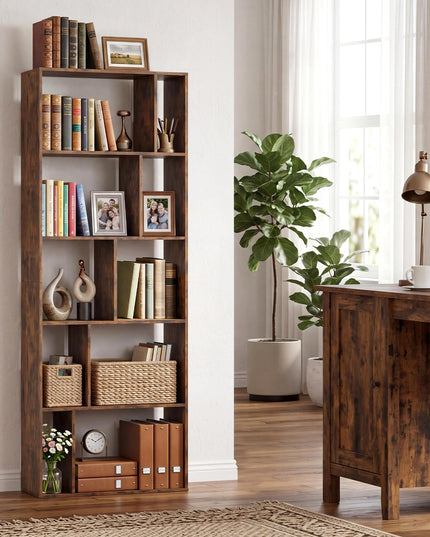 Giantex 6-Tier Bookshelf | 10-Cube Industrial Bookcase w/Open Back (1/2)