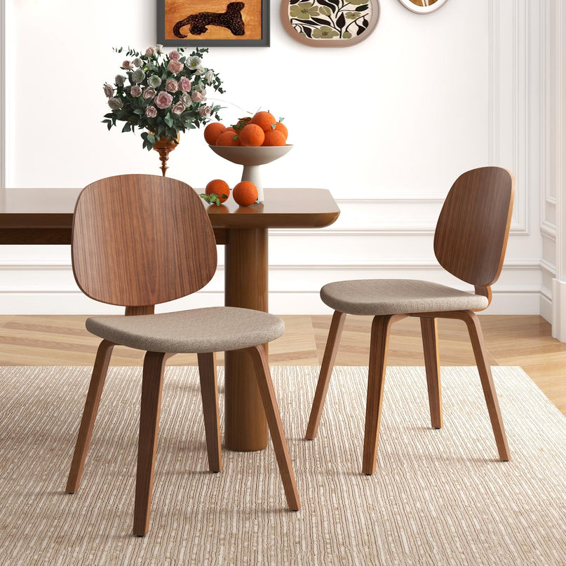 Giantex Wooden Dining Chairs Set of 2/4 for Living Dining Room