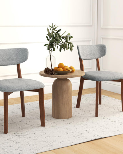 Giantex Wood Dining Chairs Set of 2, Farmhouse Wooden Dining Room Chair with Cushion Seat