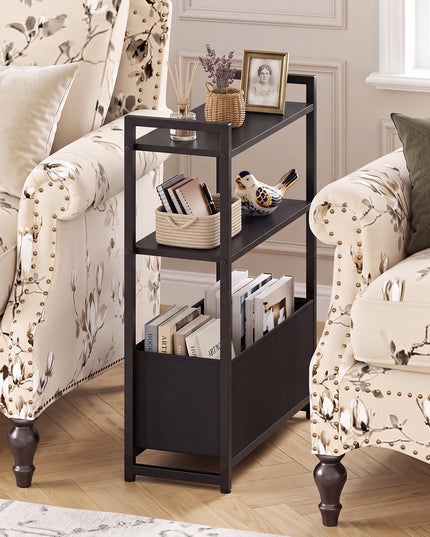 GIANTEX 8" Narrow End Table with Fabric Drawer & Storage Shelves (1/2)