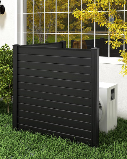 Giantex Air Conditioner Fence 2 Panels - 48''W x 48''H Outdoor Privacy Screen with Upgraded Metal Stakes