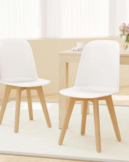 Giantex Modern Dining Chairs Set of 2/4 w/Solid Beech Wood Legs