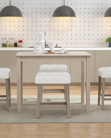 Giantex Sherpa Bar Stools, 24" Counter Height Kitchen Bar Stools with Cushioned Seat
