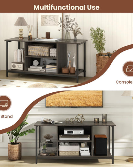 Giantex TV Stand for TV Up to 50” TVs, Entertainment Center with Charging Station, USB & Type C Ports