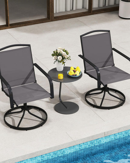 Giantex Outdoor Swivel Chairs Set of 2/4