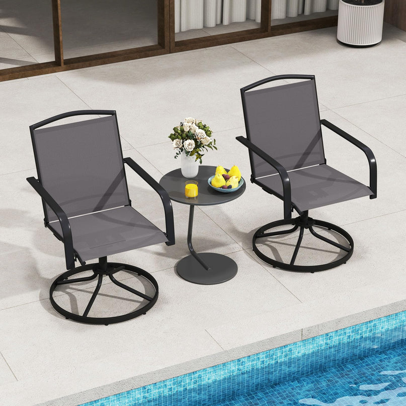 Giantex Outdoor Swivel Chairs Set of 2/4