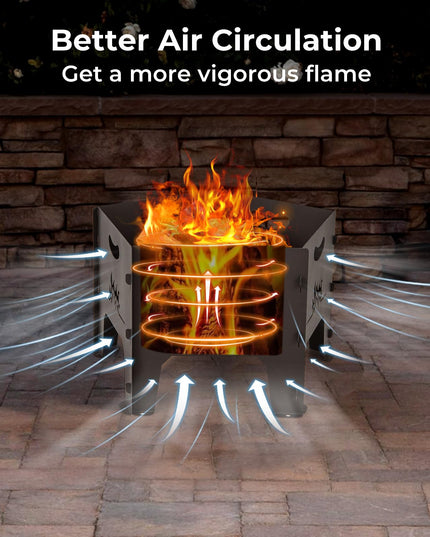 Giantex Portable Fire Pit for Outside - 19" Collapsible Wood Burning Fire Pit