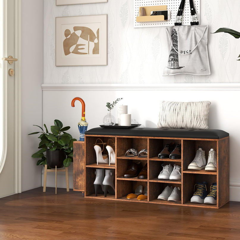 Giantex Entryway Storage Bench with Umbrella Stand