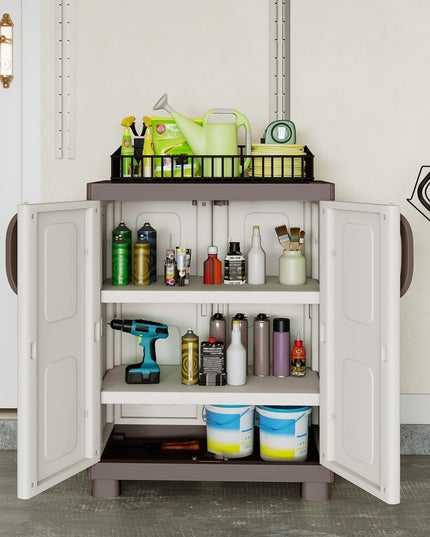 Giantex Storage Cabinet with 2 Doors and Adjustable Shelves(Wide-29"x19"x37")