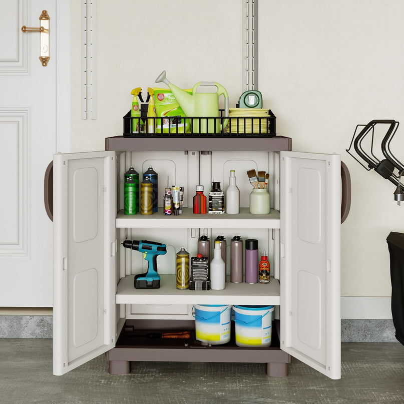 Giantex Storage Cabinet with 2 Doors and Adjustable Shelves(Wide-29"x19"x37")