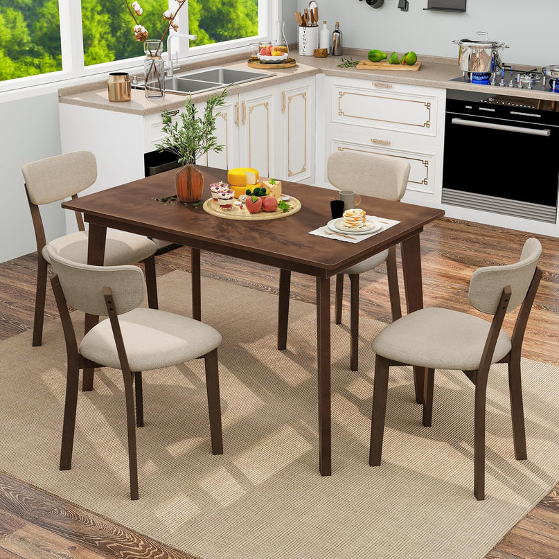 Giantex Table de Salle à Manger 48 Pouces pour 4 Personnes Table de Cuisine Rectangulaire en Bois