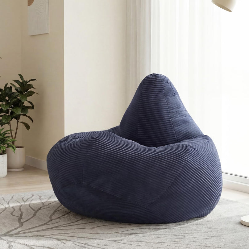 Giantex Bean Bag Chair for Adults with Skin-Friendly Corduroy Cover & Soft Sponge Filling