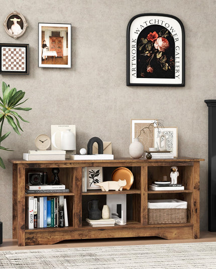 Giantex 58" TV Stand for Living Room 65" TV - Fireplace TV Cabinet for 18" Electric Fireplace (Not Included)