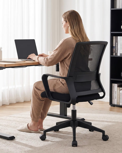 Mesh Office Chair, Mid Back Computer Desk Chair, Ergonomic Executive Chair