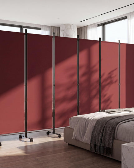Giantex 6 Panel Folding Room Divider on Wheels