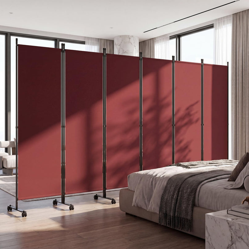 Giantex 6 Panel Folding Room Divider on Wheels