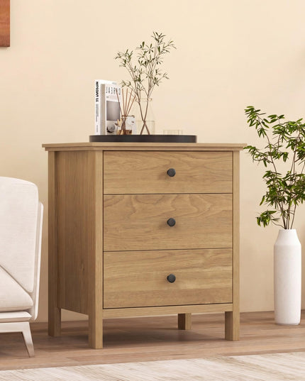Giantex Nightstand with 3 Drawers for bedroom