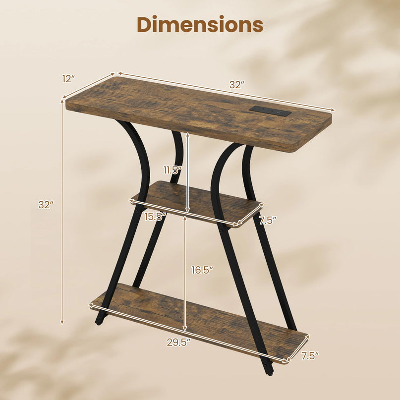 Giantex 32" Console Table with LED Lights