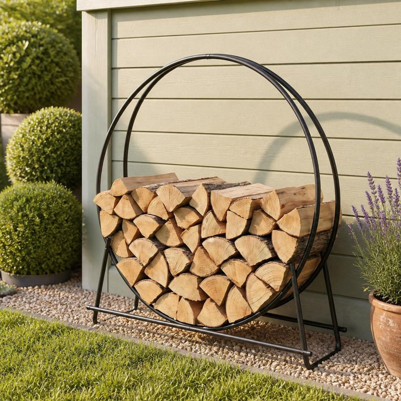 GIANTEX 45" Round Firewood Rack Outdoor