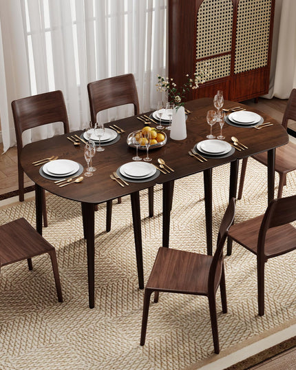 Giantex 68"Extendable Dining Table for 6-8 People, 68" Farmhouse Kitchen Table with 2 Half-Round & 1 Rectangular Table