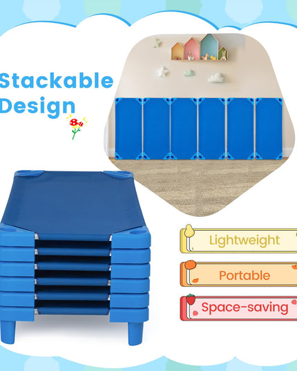 Giantex 6 PCS/4 PCS Stackable Daycare Cot for Kids