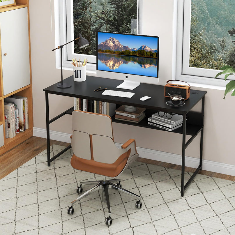 Giantex 55 Inch Computer Desk with Charging Station