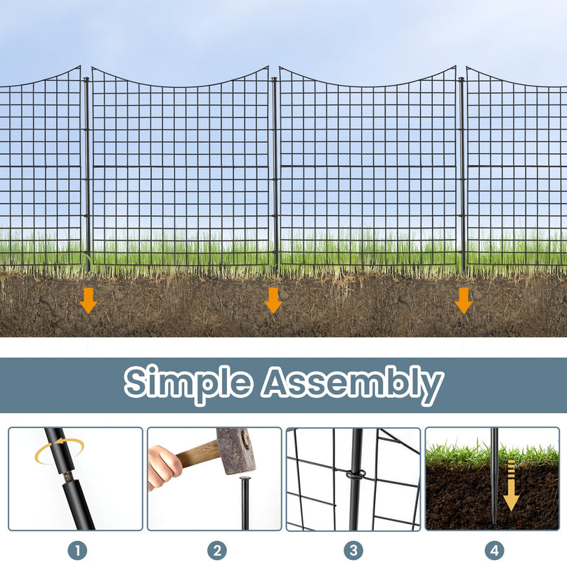 Giantex Decorative Garden Fence 5 Pack (39''(H) x 14.3ft (L))