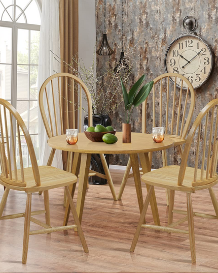 Set of 4 Windsor Chairs, Country Wood Chairs - Giantex