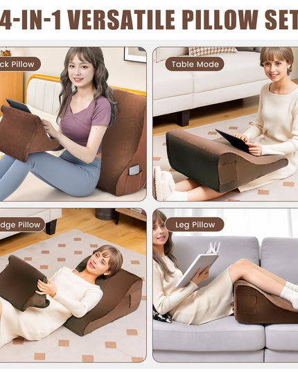 Giantex Bed Wedge Pillow for Sleeping, 7.5 Inch Triangle Pillow Wedge for Neck Back Leg Support